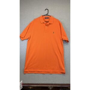 Polo Ralph Lauren Polo Shirt Mens XLT Orange Embroidered Pony Short Sleeve Pique